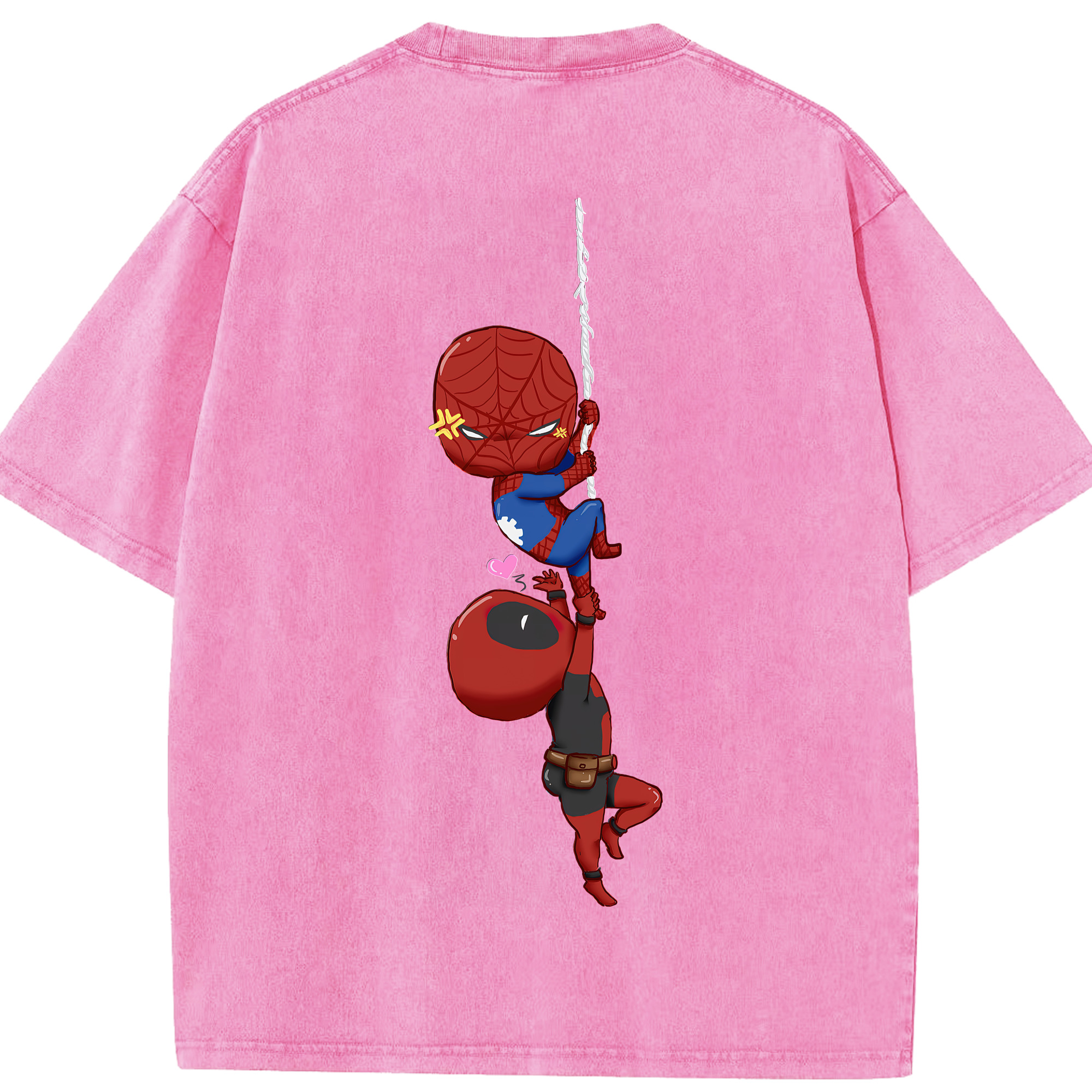 （画像用） Deadpool デッドプール 綿100% ヴィンテージ風 半袖Tシャツ（背面プリント）